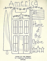 Home Of The Brave Embroidery ePattern