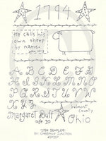 1794 Sampler Embroidery ePattern