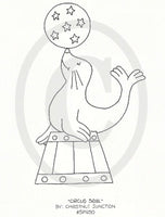 Circus Seal Embroidery ePattern