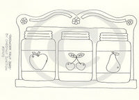 Redwork Fruit Jars Embroidery ePattern