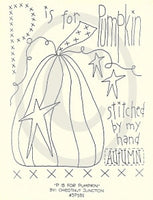 P is for Pumpkin Embroidery Epattern