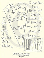 Wife of a U.S. Soldier Embroidery Epattern
