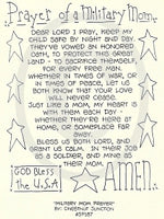 Military Mom Prayer Embroidery ePattern