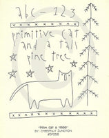 Prim Cat and Tree Embroidery ePattern