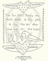 Two Become One Embroidery ePattern