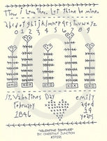 Valentine Sampler Embroidery ePattern