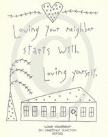 Love Yourself Embroidery ePattern