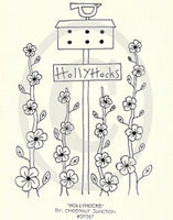 Hollyhocks Embroidery ePattern