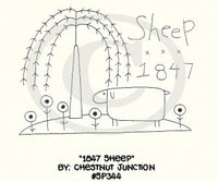 1847 Sheep Embroidery ePattern