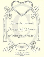 Love Is A Flower Embroidery ePattern