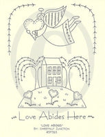 Love Abides Here Embroidery ePattern