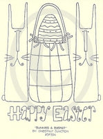 Bunnies and Basket Embroidery ePattern