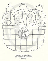 Basket Of Ladybugs Embroidery ePattern