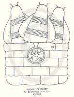 Basket Of Bees Embroidery ePattern