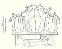 Pumpkins Bench Embroidery ePattern