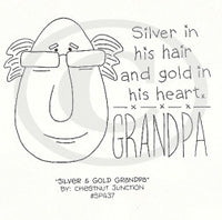 Silver and Gold Grandpa Embroidery ePattern