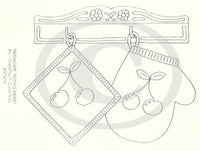 Redwork Potholders Embroidery ePattern