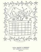 Crow Basket and Berries Embroidery ePattern