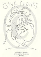 Thankful Mouse Embroidery ePattern