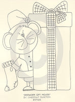 Redwork Gift Mouse Embroidery ePattern